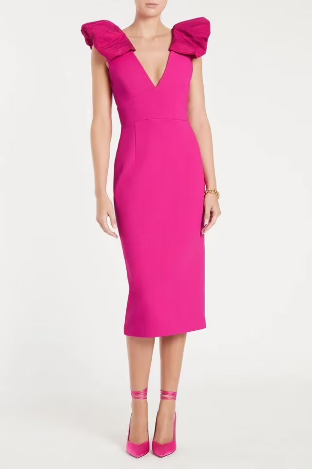 Rebecca Vallance Cupid's Bow Midi Dress – Lust Boutique Hire Co.